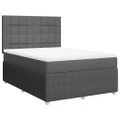 vidaXL Boxspring posteľ s matracom tmavosivá 160x200 cm látka