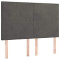vidaXL Posteľný rám boxspring s matracom tmavosivý 140x200 cm zamat