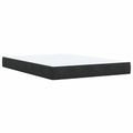 vidaXL Ottoman posteľ s matracom a LED Čierna 140 x 190 cm Zamat