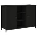 vidaXL Komoda čierna 100x35x70 cm kompozitné drevo