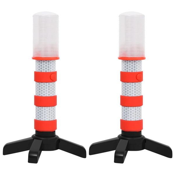 vidaXL Elektronické cestné výstražné svetlo 2 ks 10,5x8x21 cm