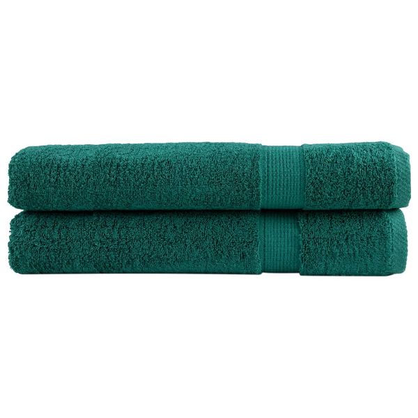 vidaXL Prémiové uteráky SOLUND 2 ks zelené 100x200cm 600 g/m2