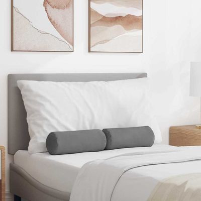 vidaXL Podložkové vankúše 2 pcs Tmavo šedá Ø 15 x 40 cm Mikrovlákno