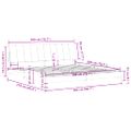 vidaXL Rám postele bez matraca Hanko ružový 200x200 cm zamat