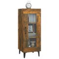 vidaXL Komoda dymový dub 34,5x34x90 cm spracované drevo