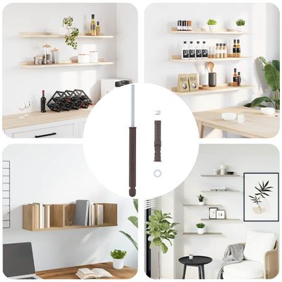 vidaXL Skrutky na plávajúce poličky 12 pcs Béžová Ø12 x 190 mm Oceľ