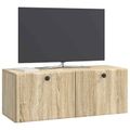 vidaXL Nástenná TV skrinka 78,5 x 31 x 30 cm Dub sonoma