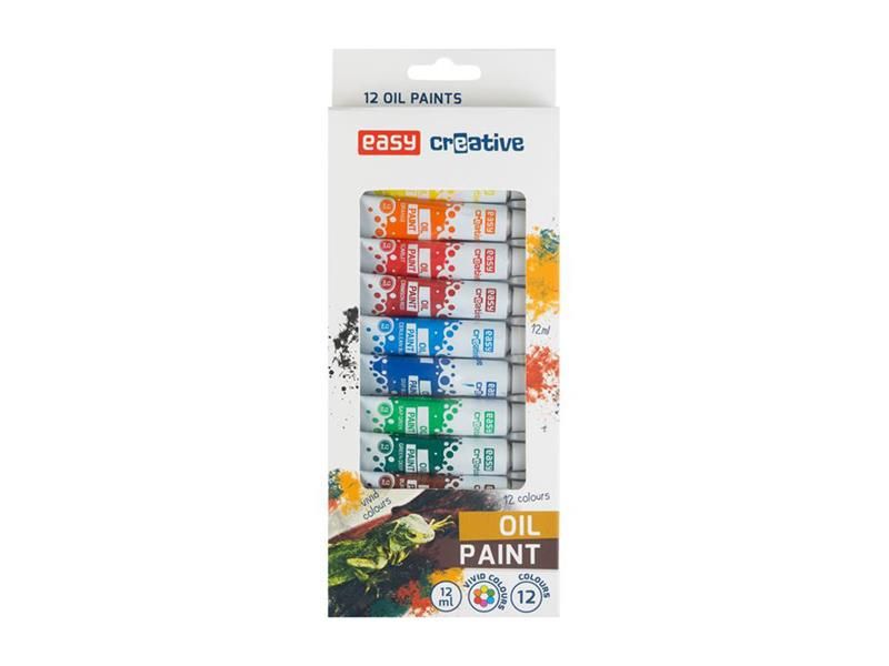 Farby olejové EASY Creative 12ks 12ml