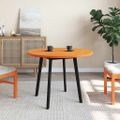 vidaXL Stolová doska okrúhla voskovohnedá Ø90x2,5 cm borovicový masív