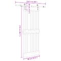 vidaXL Posuvné dvere NARVIK Prírodná a čierna 80 x 210 cm (152,5 cm)