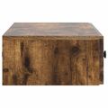 vidaXL Nástenný bočný stôl Dymový dub 87,5 x 34,5 x 17 cm