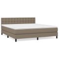 vidaXL Posteľný rám boxspring s matracom sivohned 180x200 cm látka