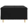vidaXL Ottoman s Úložným Priestorom Čierny 80 x 80 x 45 cm Zamat