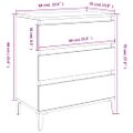 vidaXL Komoda čierna 60x35x70 cm spracované drevo