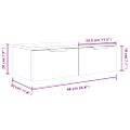 vidaXL Nástenné skrinky 2 ks hnedý dub 68x30x20 cm spracované drevo