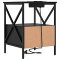vidaXL Nočný stolík Čierny dub 41,5 x 40,5 x 55 cm Kompozitné drevo