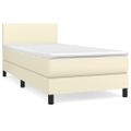 vidaXL Boxspring posteľ s matracom krémová 100x200 cm umelá koža