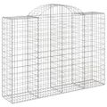 vidaXL Oblúkové gabionové koše 12 ks 200x50x140/160 cm pozink. železo