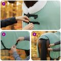 vidaXL Plášť pre kone Špeciálna zelená 95 cm Polárna fleece