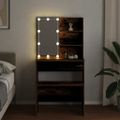 VidaXL súprava toaletného stolíka s LED diódou Old Wood