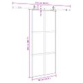 vidaXL Posuvné dvere s kovaním čierne 90x205 cm tvrdené sklo
