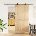 vidaXL Posuvné dvere NARVIK Prírodná a čierna 100 x 210 cm (213,5 cm)