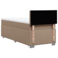 vidaXL Boxspring posteľ s matracom kapučínová 90x200 cm umelá koža