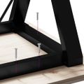 vidaXL Jedálenský stolík v tvare Y 160x80x75 cm borovica a oceľ