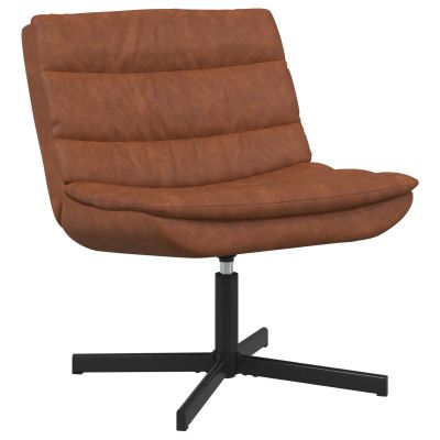 vidaXL Otočná stolička Hnedá 63 x 75 x 76 cm Antik PU