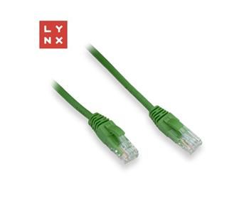 LYNX UTP patch kábel Cat5e, PVC, CCA, 0,1 m, zelený (balenie obsahuje 10 ks)