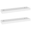 vidaXL Terasové nástenné police 2 ks biele 60x15x4 cm MDF