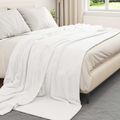 vidaXL Prikrývky na hodenie 6 ks Biela 220 x 240 cm 8.24 kg Flís