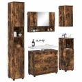 vidaXL Sada kúpeľňového nábytku 5 ks Dymová dub 35 x 30 x 192 cm
