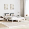 vidaXL Rám postele Svetlosivá 150 x 200 cm Masívne borovicové drevo