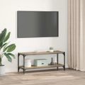 vidaXL TV skrinka 2 úrovní 100x33x41cm Inžinierske drevo a železo