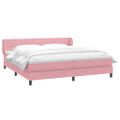 vidaXL Box Spring Posteľ s matracmi Ružová 200x210 cm Zamat