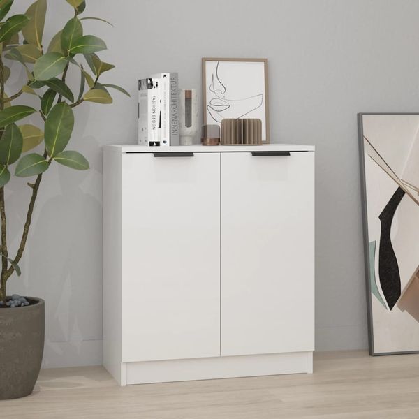 vidaXL Komoda lesklá biela 60x30x70 cm spracované drevo