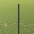 vidaXL Hexagonálny plot s stĺpom 25 x 1 m PVC potiahnutá oceľ Sivá