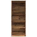 vidaXL Šatník staré drevo 80x50x200 cm kompozitné drevo