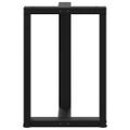 vidaXL Nohy k jedálenskému stolu v tvare T, 2 ks, čierne, 60x35x(72-73) cm, oceľ