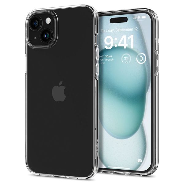 Puzdro Spigen Liquid Crystal pre iPhone 15 6,1" priehľadné