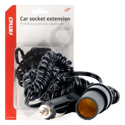 Predĺženie zásuvky autozapaľovača 12V 24V 300cm AMIO-03805