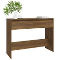 vidaXL Konzolový stolík, hnedý dub 100x35x76,5 cm, kompozitné drevo