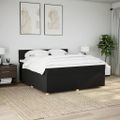 vidaXL Posteľný rám boxspring s matracom čierny 180x200 cm látka