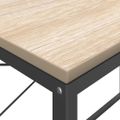 vidaXL Počítačový stôl, čierna+dub 110x60x70 cm, kompozitné drevo