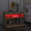 vidaXL Nočný stolík a LED svetlá dub sonoma 60x35x40 cm
