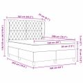 vidaXL Posteľ s pružinovým rámom s matracmi Ružová 200 x 160 cm Zamat