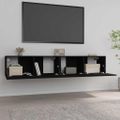 vidaXL TV stolíky 2 ks čierne 80x30x30 cm spracované drevo