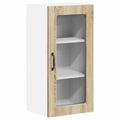 vidaXL Nástenný sklenený kabinet LUCCA 2 ks Dub sonoma
