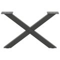 vidaXL Nohy konferenčného stolíka v tvare X, 2 ks, antracitové, 50 x (30-31) cm, oceľ